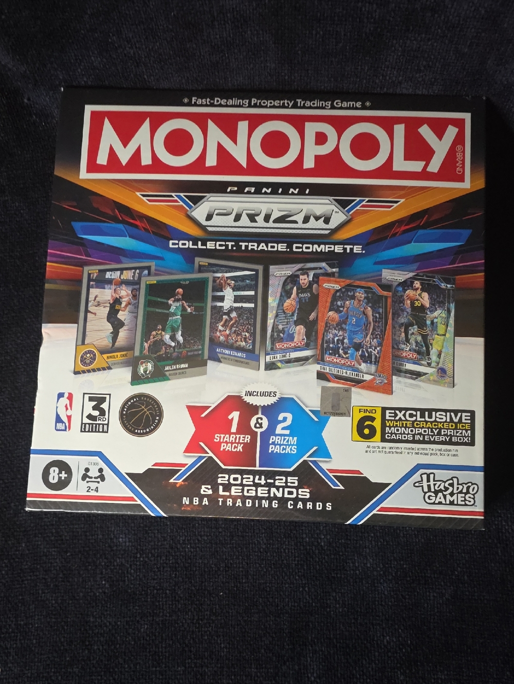 Panini Monopoly Prizm NBA Board Game - Red/Blue/Black